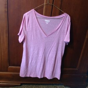Vintage brand large v-neck t-shirt pink